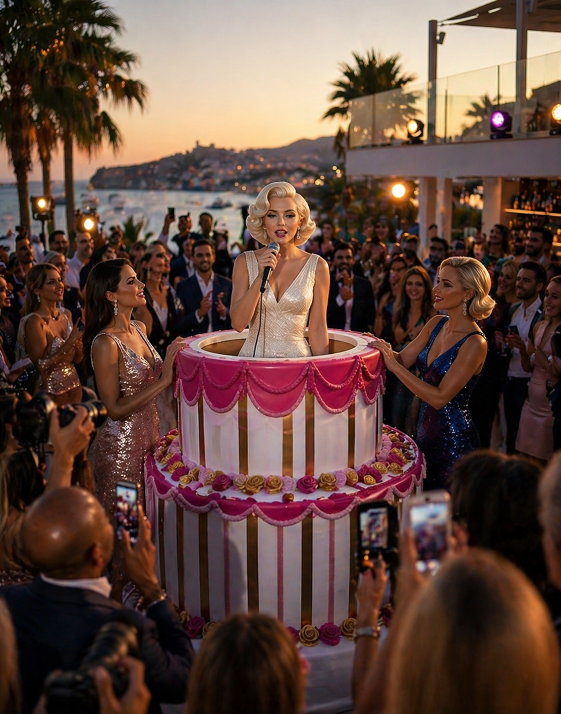 BIRTHDAY CAKE PROP — Singer performer, Performance Lab Ibiza