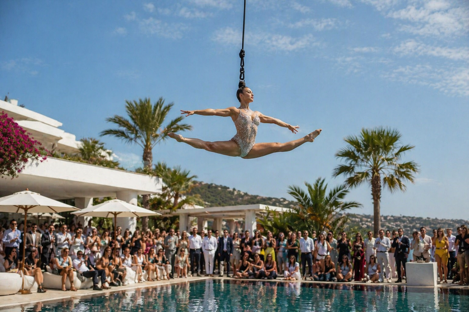 HAIR HANGIN ACROBAT — Dancers performer, Performance Lab Ibiza